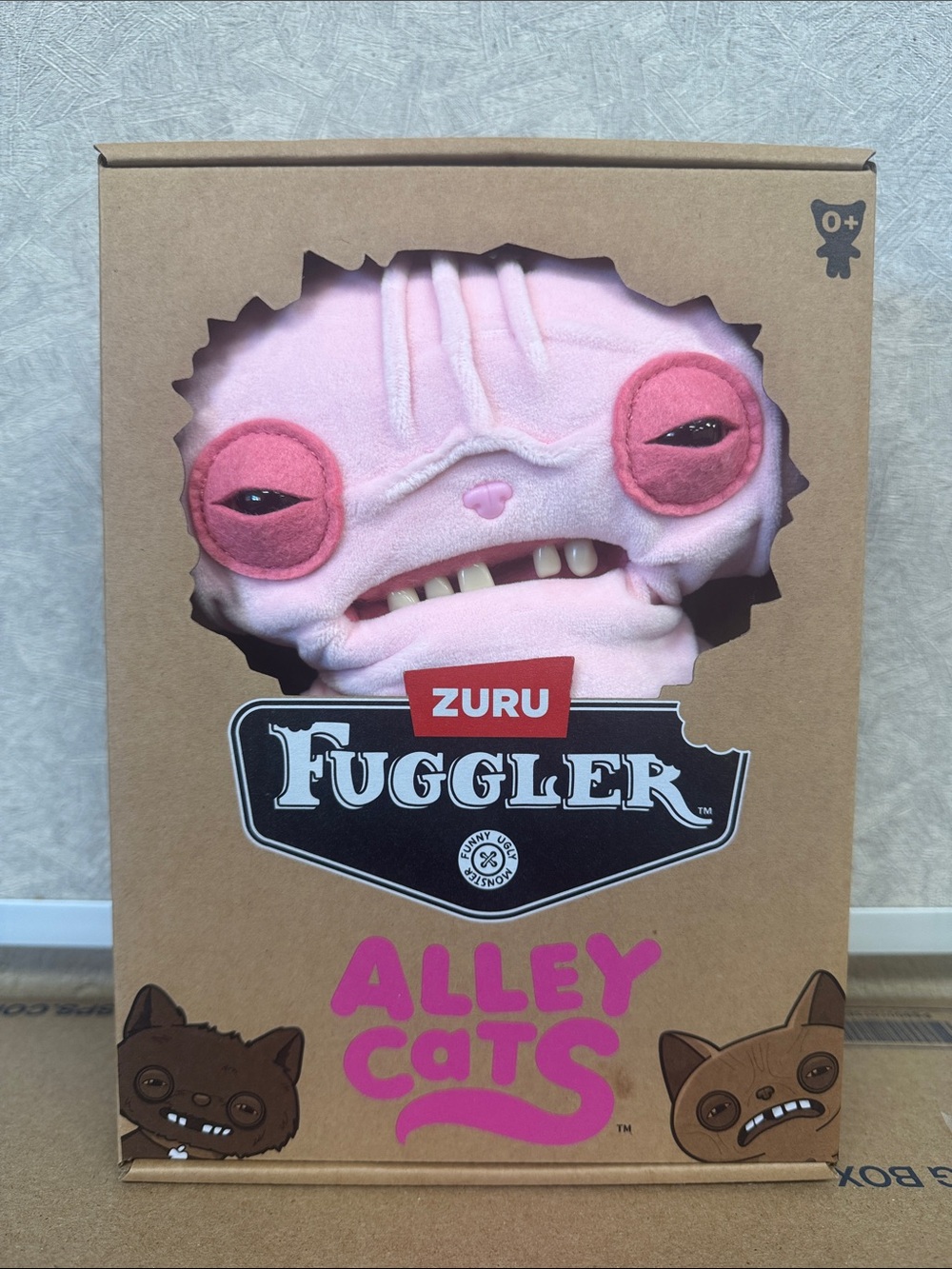 ZURU Fuggler Alley Cats Wrinkle McStinkles Pink Plush in Box